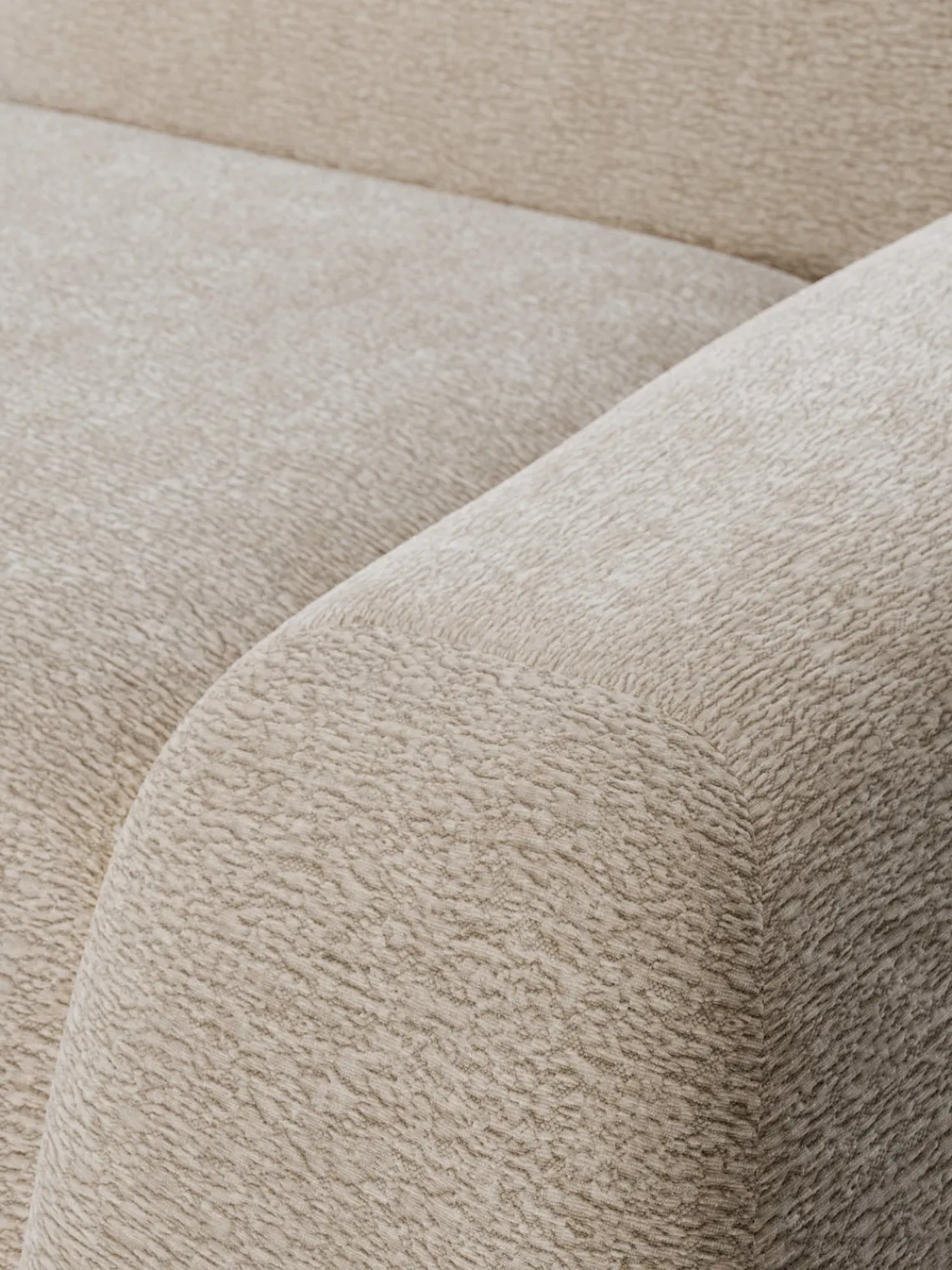 Sofás 3 Plazas|Sofás>Westwing Collection Sofá modular Wolke (3 plazas) Tejido beige aterciopelado