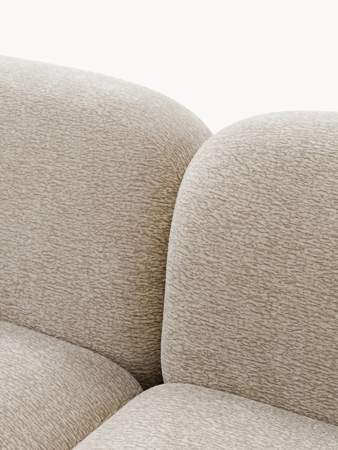 Sofás 3 Plazas|Sofás>Westwing Collection Sofá modular Wolke (3 plazas) Tejido beige aterciopelado