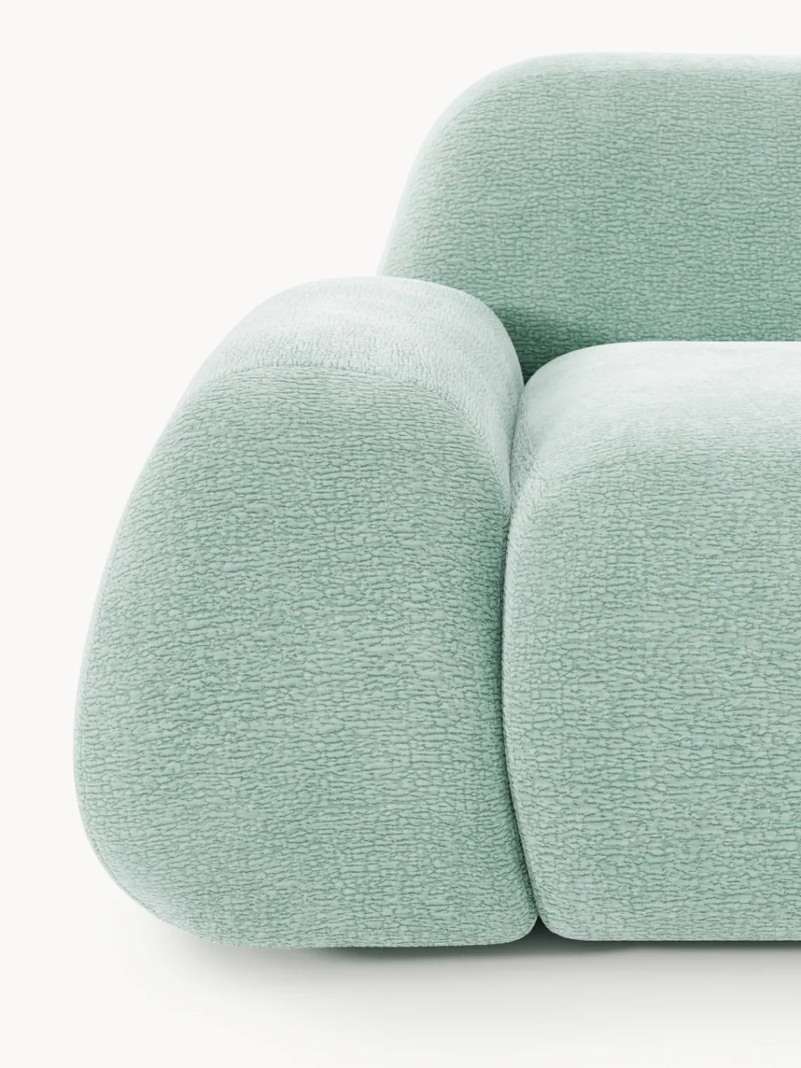 Sofás 3 Plazas|Sofás>Westwing Collection Sofá modular Wolke (4 plazas) Tejido verde menta, aterciopelado