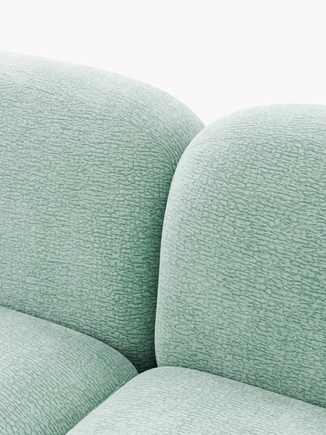 Sofás 3 Plazas|Sofás>Westwing Collection Sofá modular Wolke (4 plazas) Tejido verde menta, aterciopelado