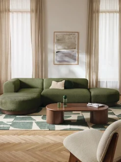 Sofá rinconera de borreguillo bouclé Natalie Sofás Rinconeras|Sofás