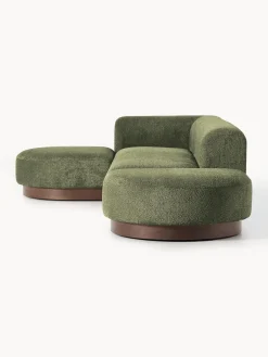 Sofá rinconera de borreguillo bouclé Natalie Sofás Rinconeras|Sofás