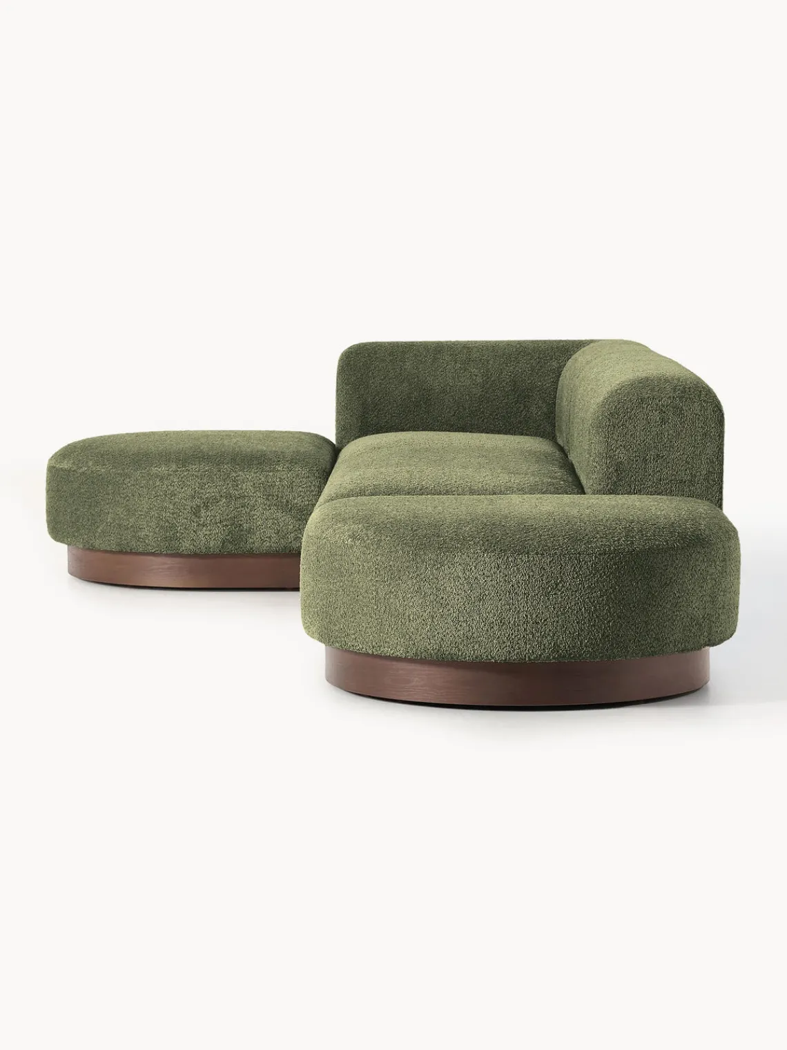 Sofá rinconera de borreguillo bouclé Natalie Sofás Rinconeras|Sofás