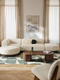 Sale Sofá rinconera de borreguillo bouclé Natalie Sofás Rinconeras|Sofás