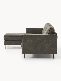 Outlet Sofá rinconera de cuero reciclado Hunter Sofás Rinconeras|Sofás