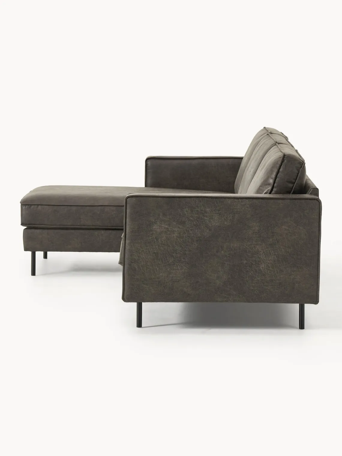 Outlet Sofá rinconera de cuero reciclado Hunter Sofás Rinconeras|Sofás