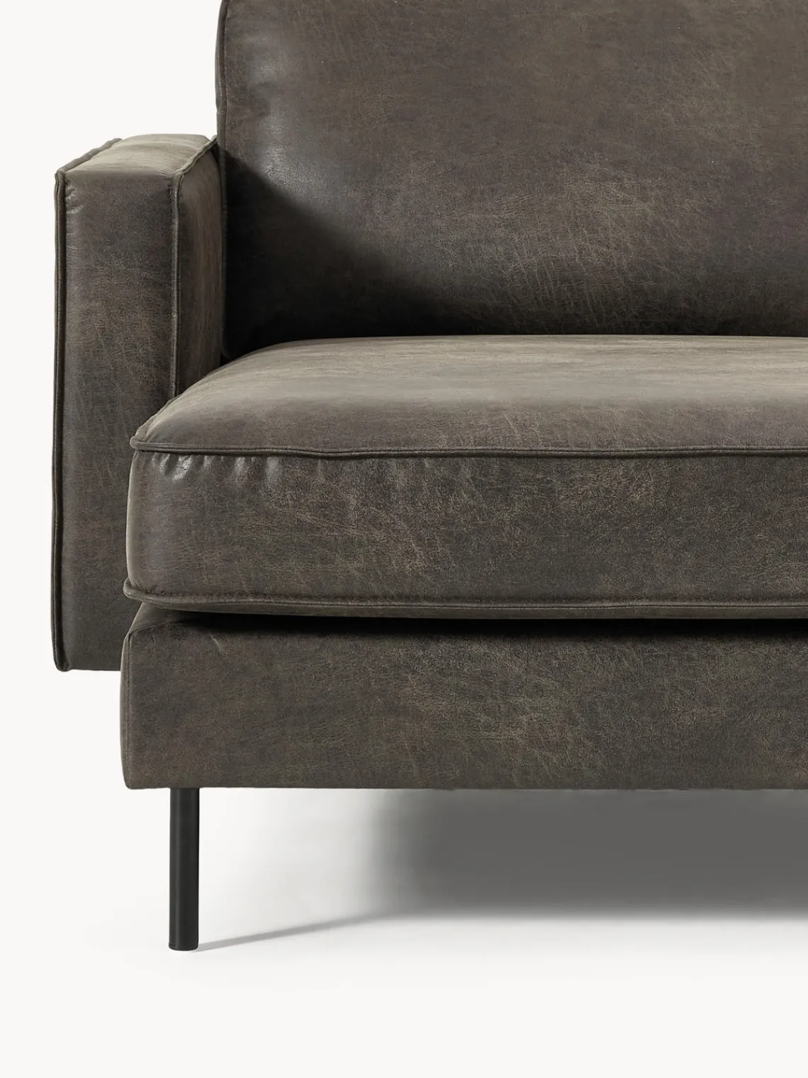 Outlet Sofá rinconera de cuero reciclado Hunter Sofás Rinconeras|Sofás