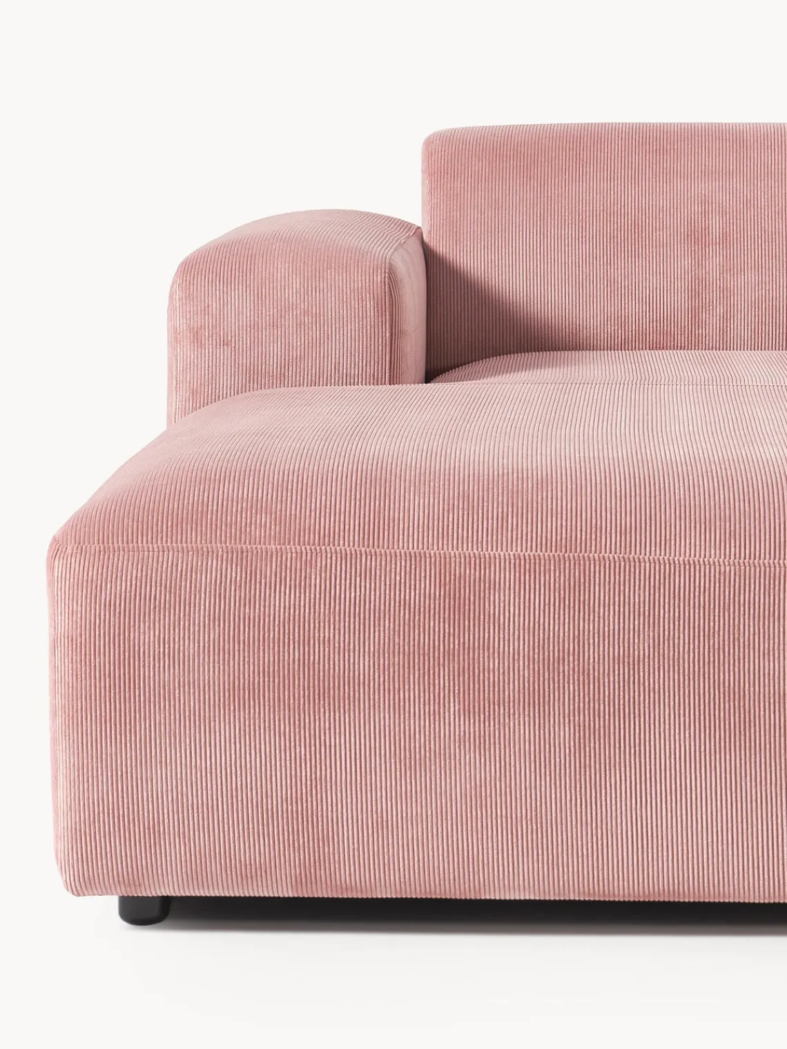 Sofás Rinconeras|Sofás>Westwing Collection Sofá rinconera de pana Melva (4 plazas) Pana rosa palo