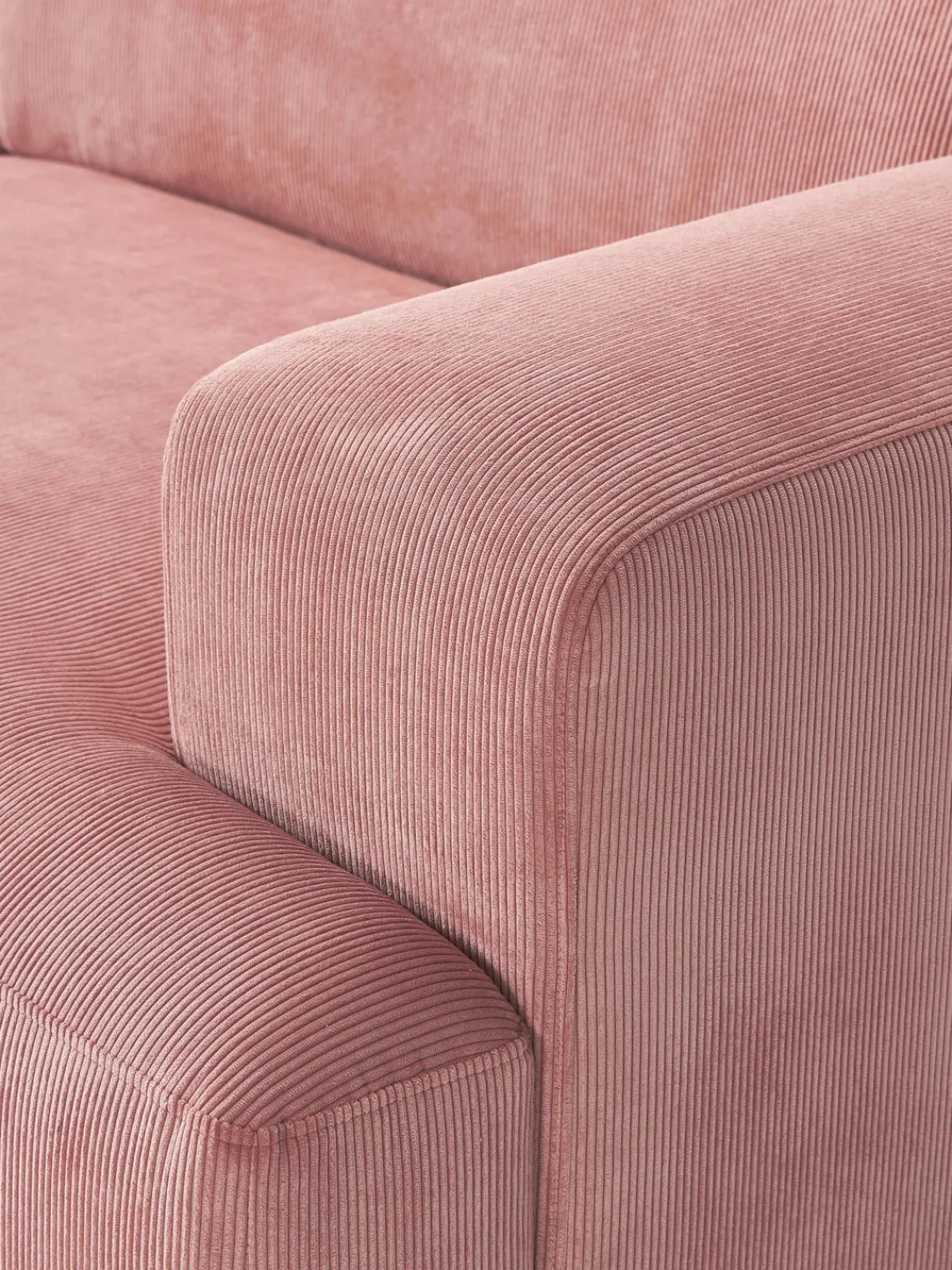 Sofás Rinconeras|Sofás>Westwing Collection Sofá rinconera de pana Melva (4 plazas) Pana rosa palo