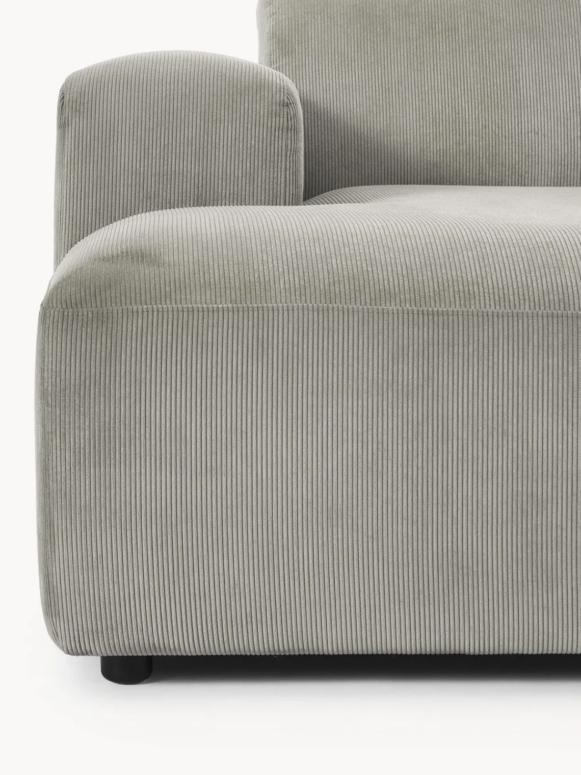 Sofás Rinconeras|Sofás>Westwing Collection Sofá rinconera de pana Melva (3 plazas) Pana gris