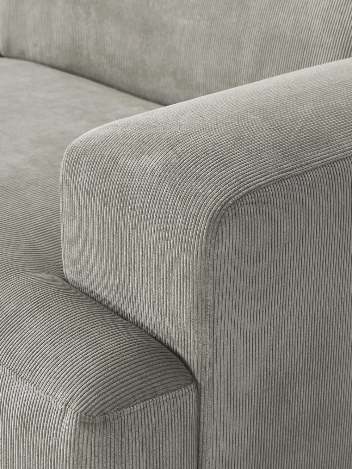 Sofás Rinconeras|Sofás>Westwing Collection Sofá rinconera de pana Melva (4 plazas) Pana gris