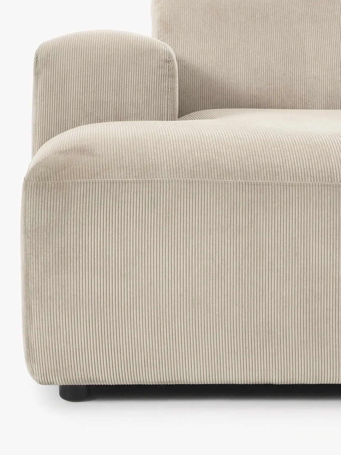 Sofás Rinconeras|Sofás>Westwing Collection Sofá rinconera de pana Melva (3 plazas) Pana beige claro