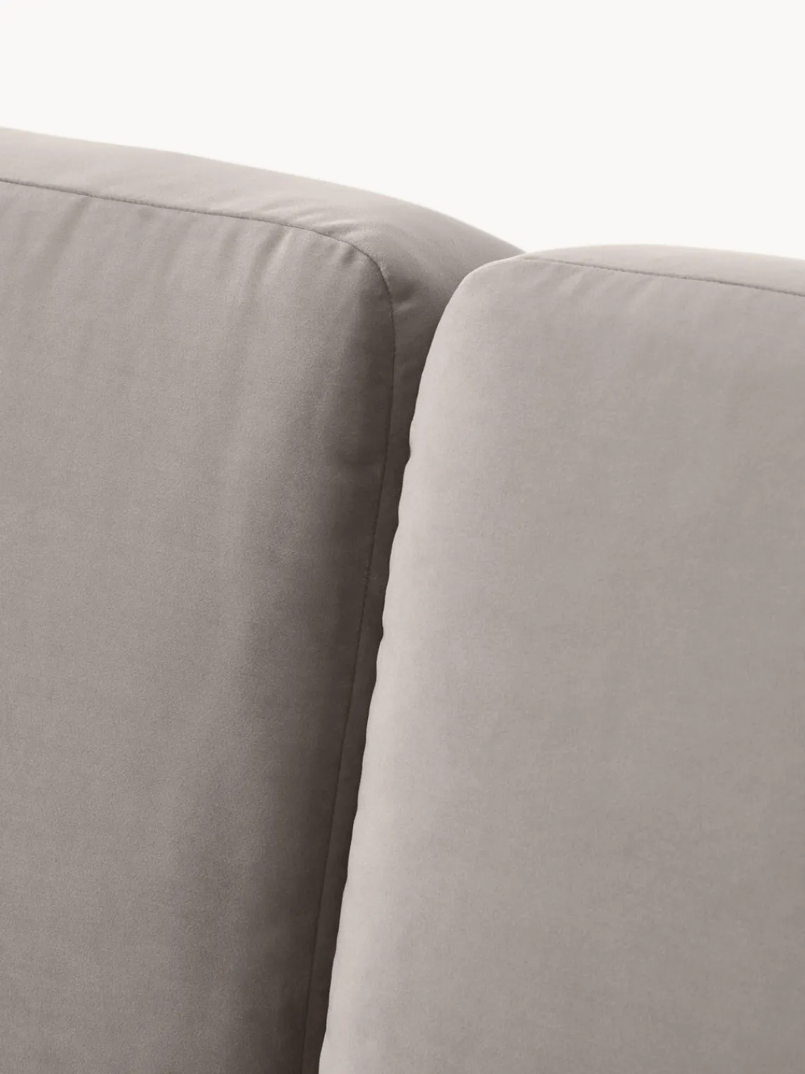 Sofás Rinconeras|Sofás>Westwing Collection Sofá rinconera de terciopelo Fluente Terciopelo greige