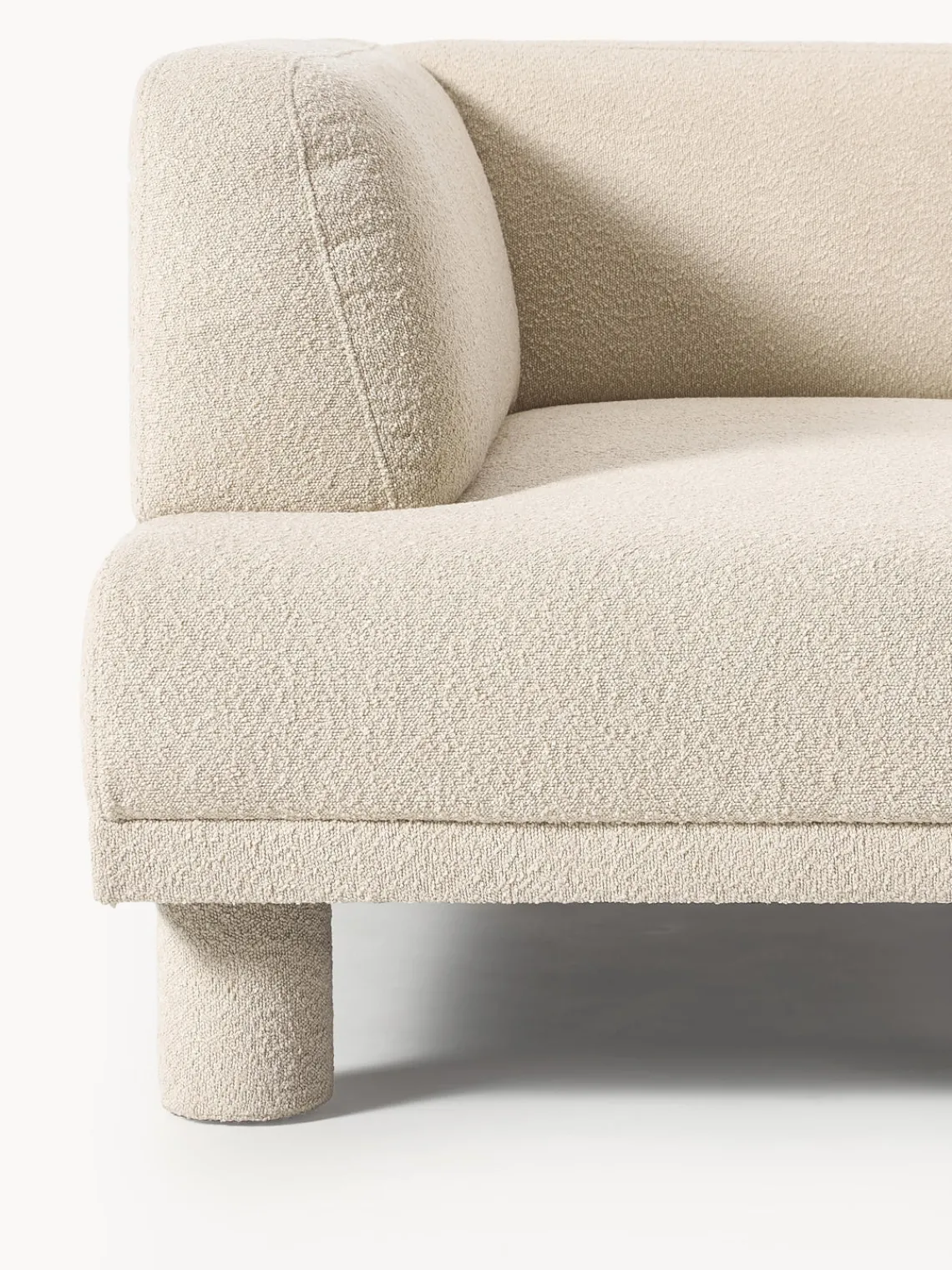 Sofás Rinconeras|Sofás>Westwing Collection Sofá rinconera en bouclé Lilo Bouclé beige claro