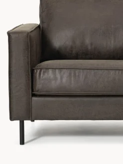 Sofás Rinconeras|Sofás></noscript>Westwing Collection Sofá rinconera extra grande de cuero reciclado Hunter Cuero taupe