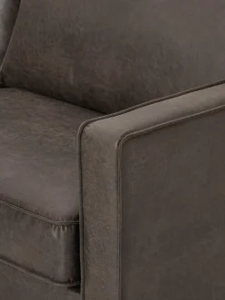 Sofás Rinconeras|Sofás></noscript>Westwing Collection Sofá rinconera extra grande de cuero reciclado Hunter Cuero taupe