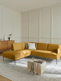 Sofás Rinconeras|Sofás>Westwing Collection Sofá rinconera Fluente Tejido ocre