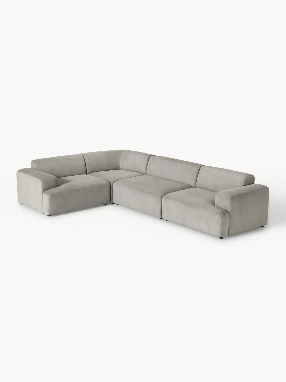 Sofás Rinconeras|Sofás>Westwing Collection Sofá rinconera grande de pana Melva (4 plazas) Pana gris