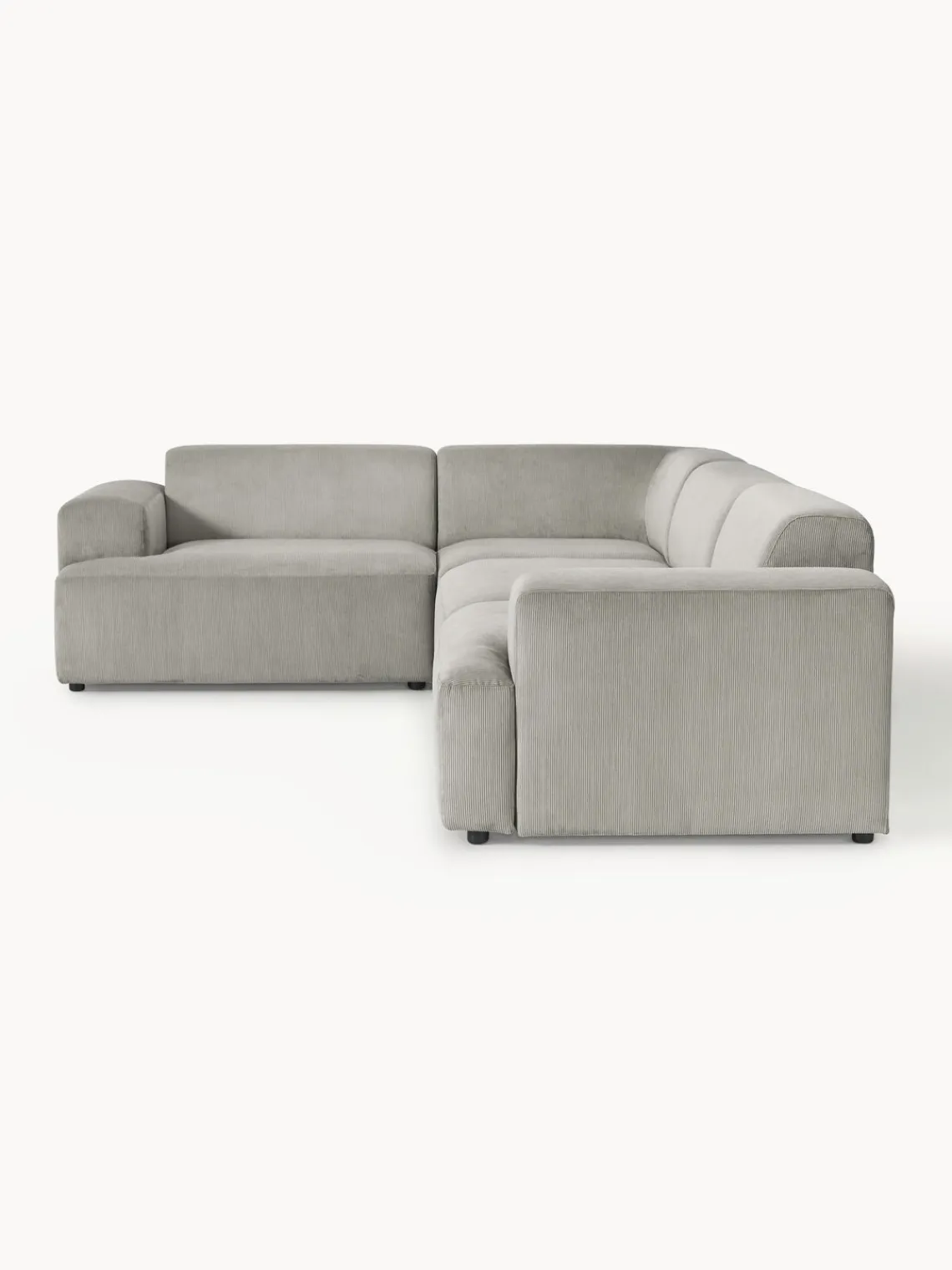 Sofás Rinconeras|Sofás>Westwing Collection Sofá rinconera grande de pana Melva (4 plazas) Pana gris