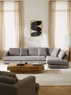 Sofás Rinconeras|Sofás>Westwing Collection Sofá rinconera grande en tejido bouclé Tribeca Bouclé gris