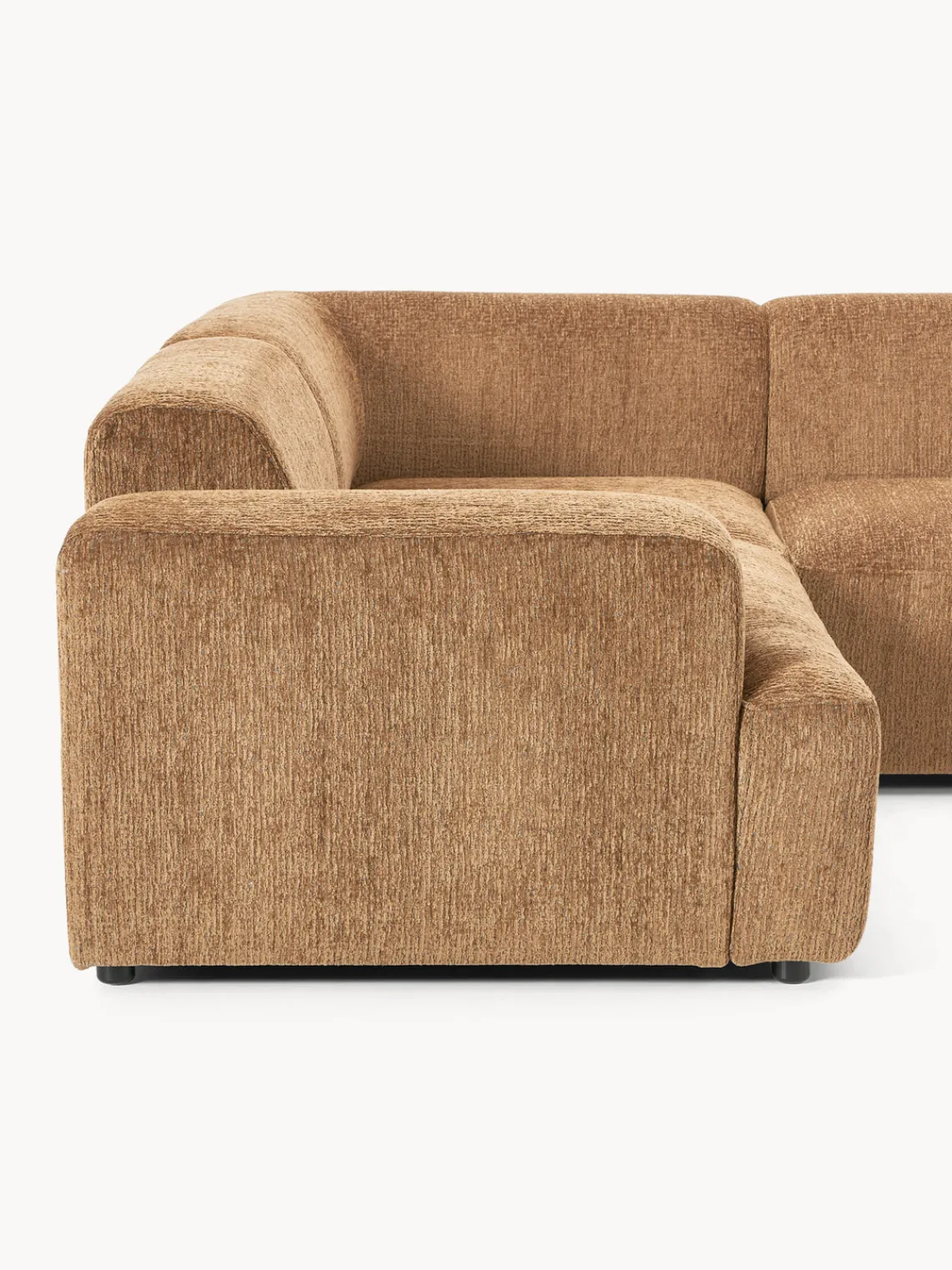 Sofás Rinconeras|Sofás>Westwing Collection Sofá rinconera grande Melva (4 plazas) Chenilla marrón