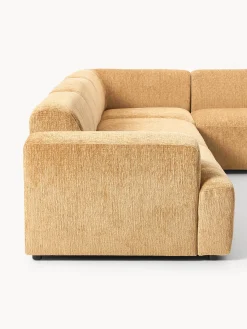 Sofás Rinconeras|Sofás></noscript>Westwing Collection Sofá rinconera grande Melva Chenilla mostaza