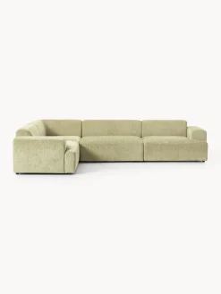 Sofás Rinconeras|Sofás>Westwing Collection Sofá rinconera grande Melva (4 plazas) Tejido verde claro