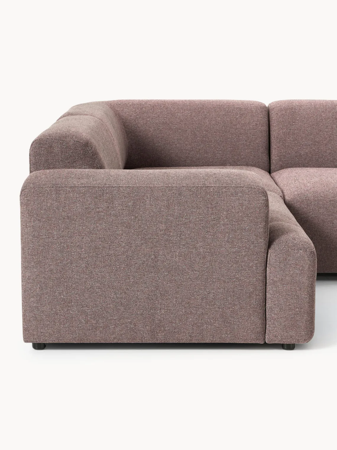 Sofás Rinconeras|Sofás>Westwing Collection Sofá rinconera grande Melva (4 plazas) Tejido rosa palo