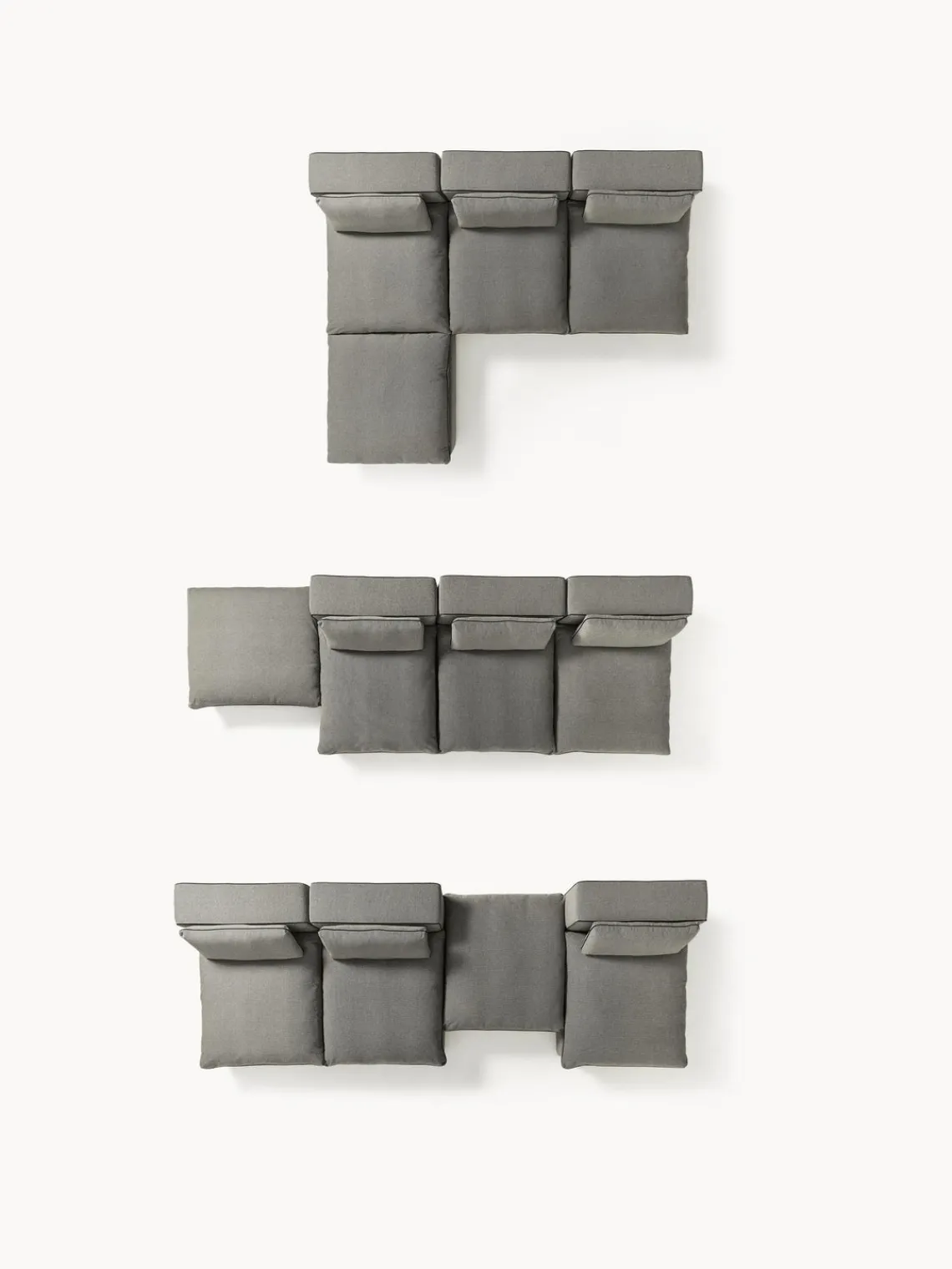 Outlet Sofá rinconera grande modular con reposapiés Felix Sofás Rinconeras|Sofás