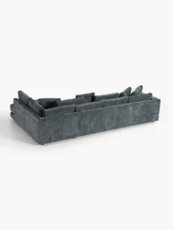 Sofás Rinconeras|Sofás></noscript>Westwing Collection Sofá rinconera grande Tribeca Chenilla gris azulado