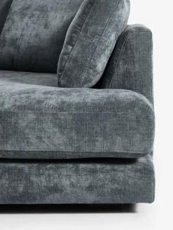 Sofás Rinconeras|Sofás></noscript>Westwing Collection Sofá rinconera grande Tribeca Chenilla gris azulado