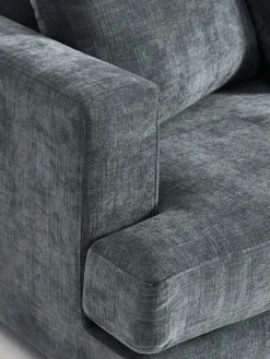 Sofás Rinconeras|Sofás></noscript>Westwing Collection Sofá rinconera grande Tribeca Chenilla gris azulado