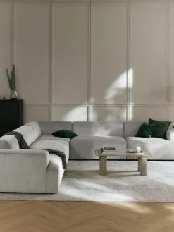 Sofás Rinconeras|Sofás>Westwing Collection Sofá rinconera longue grande de pana Melva Pana gris