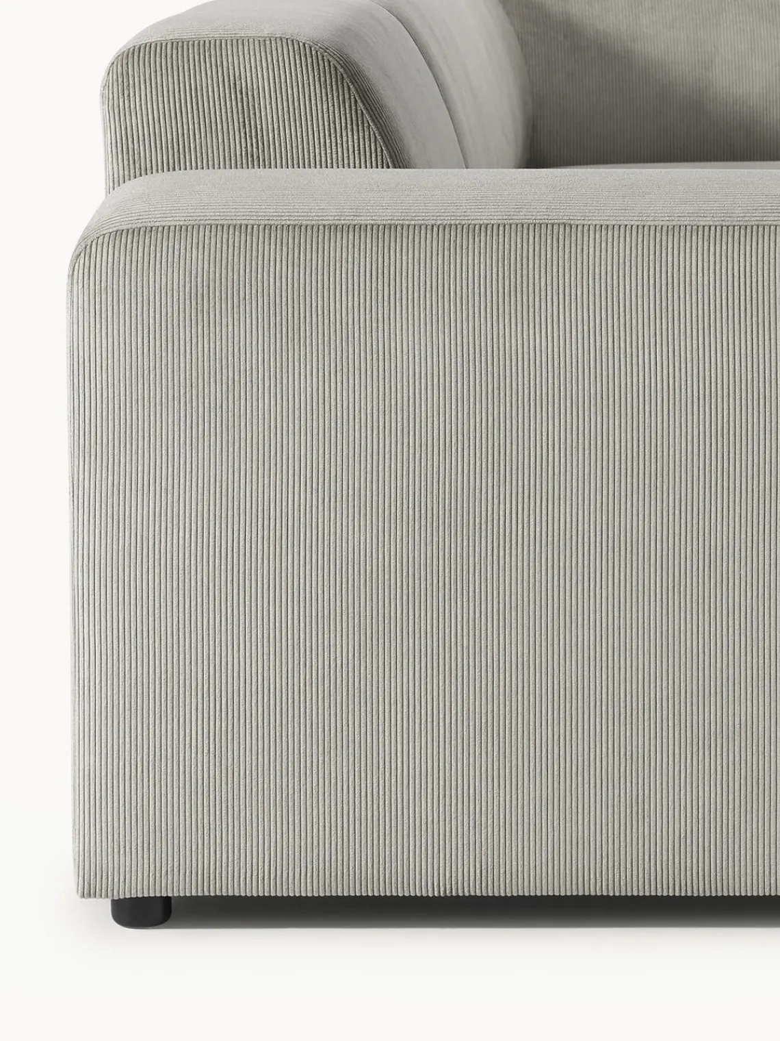 Sofás Rinconeras|Sofás>Westwing Collection Sofá rinconera longue grande de pana Melva Pana gris