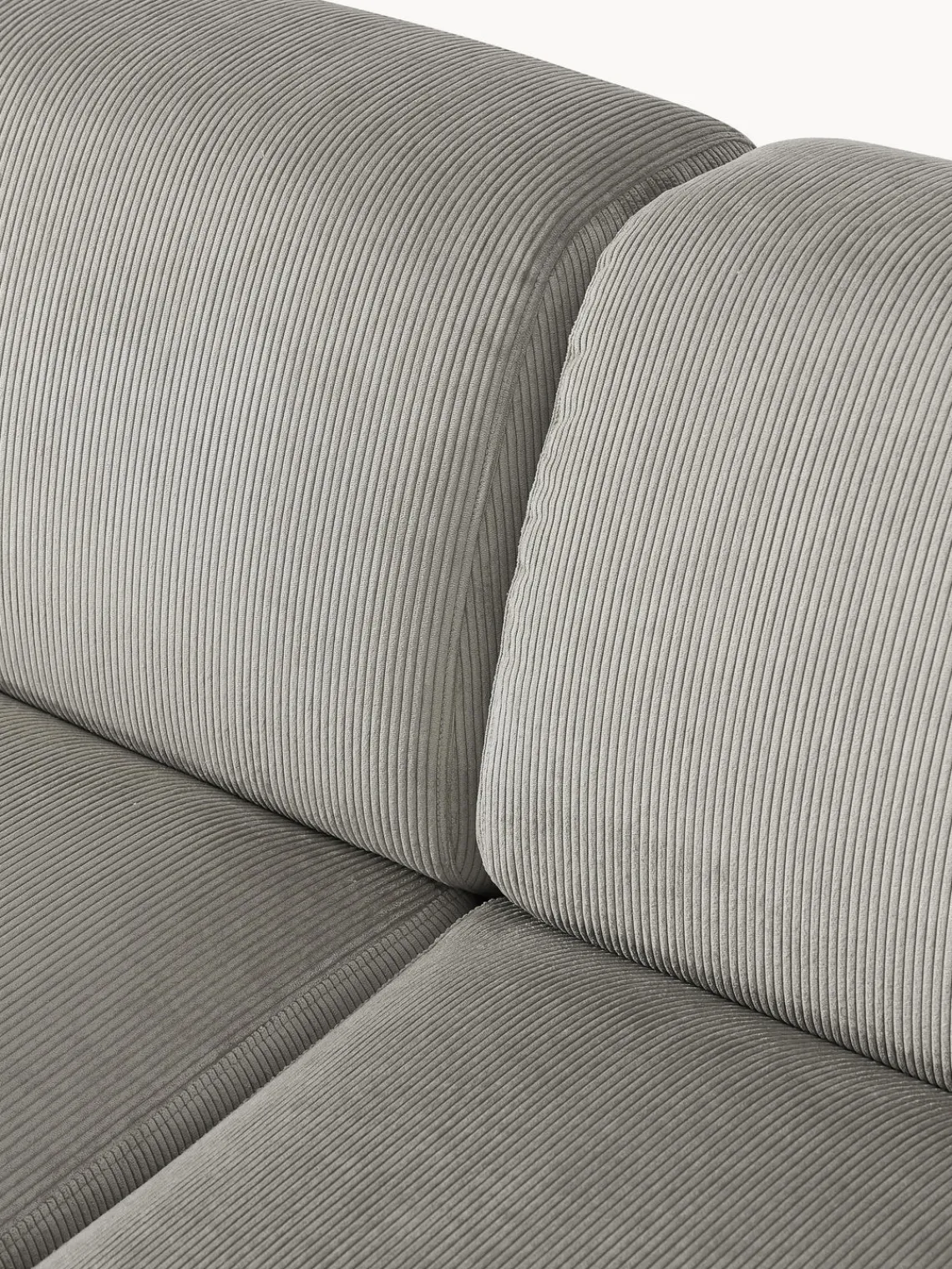 Sofás Rinconeras|Sofás>Westwing Collection Sofá rinconera longue grande de pana Melva Pana gris