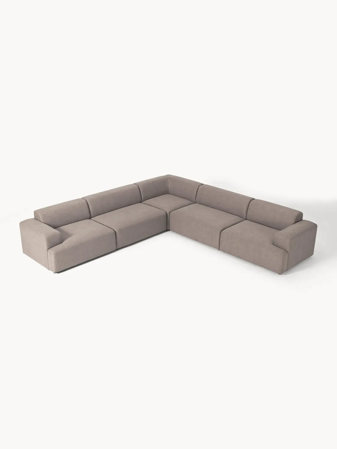 Sofás Rinconeras|Sofás>Westwing Collection Sofá rinconera longue grande Melva Tejido taupe