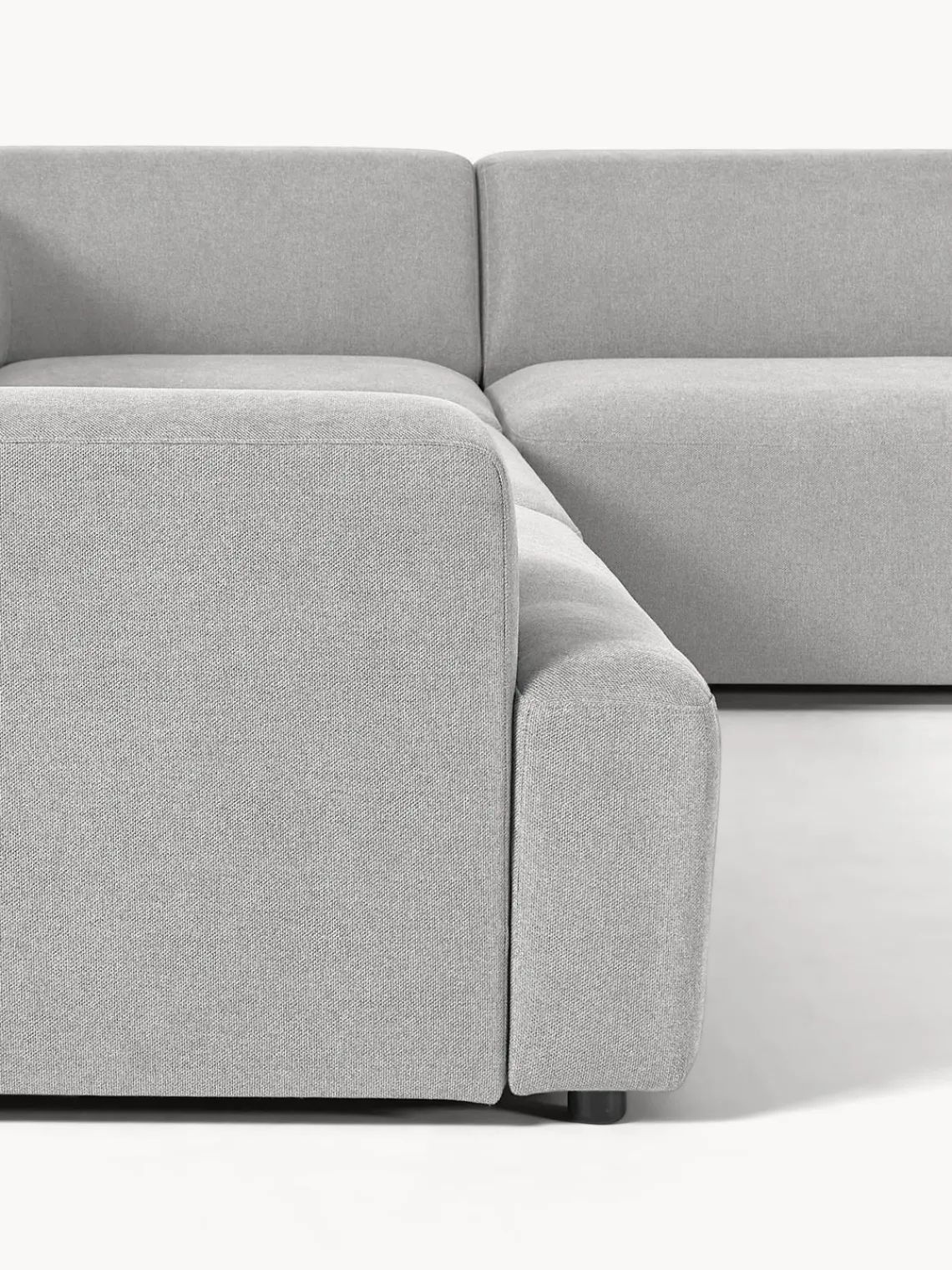 Sofás Rinconeras|Sofás>Westwing Collection Sofá rinconera longue grande Melva Tejido gris claro