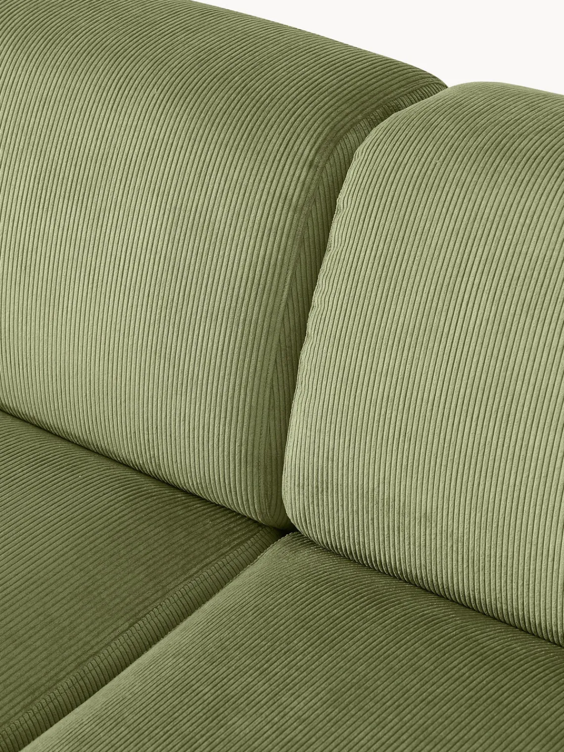 Sofás Rinconeras|Sofás>Westwing Collection Sofá rinconera longue grande de pana Melva Pana verde oliva