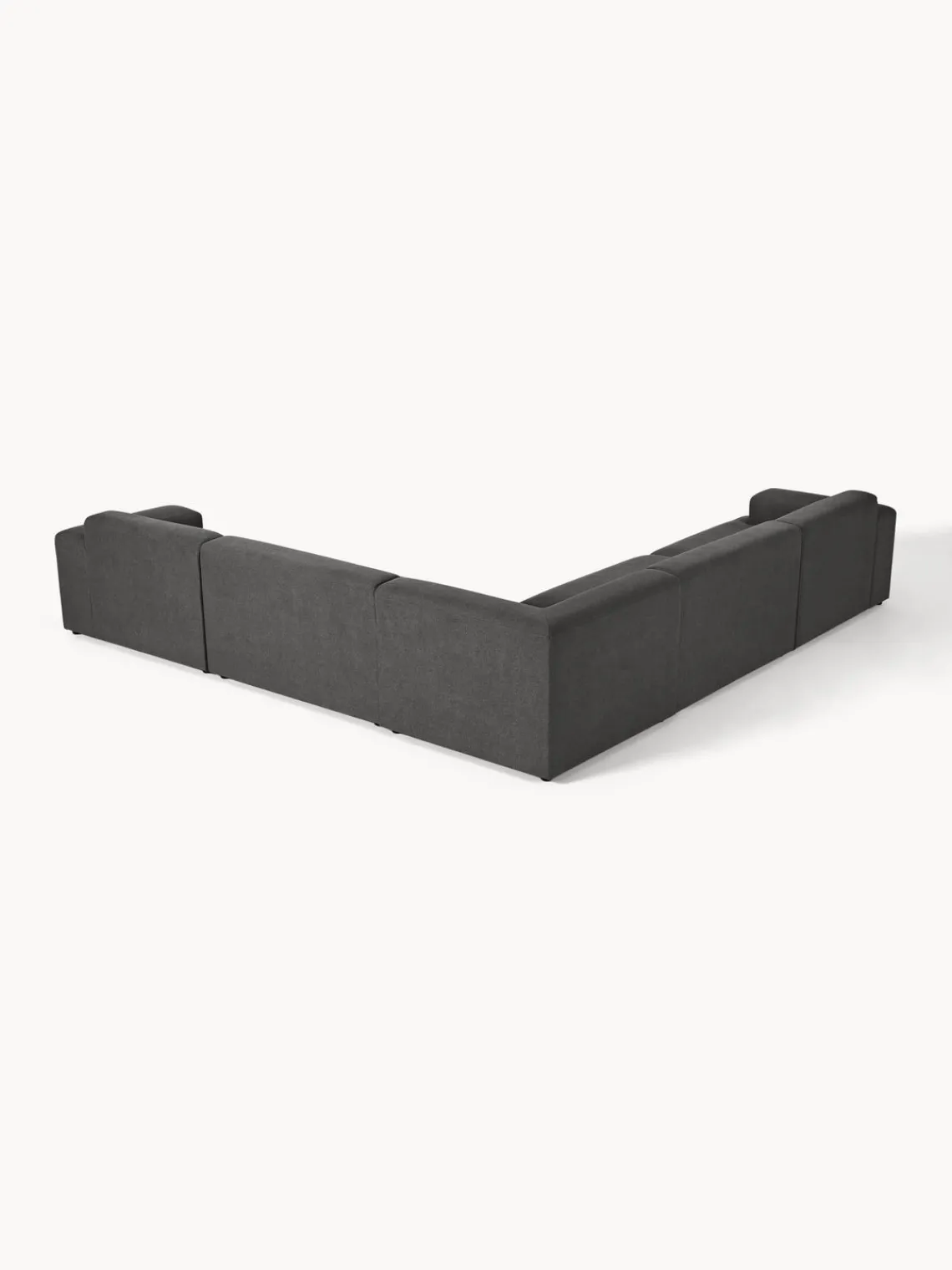 Sofás Rinconeras|Sofás>Westwing Collection Sofá rinconera longue grande Melva Tejido gris antracita