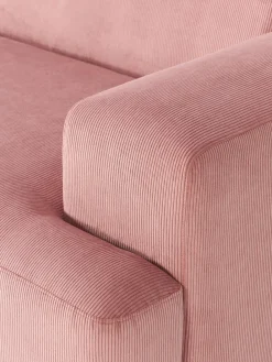 Sofás Rinconeras|Sofás></noscript>Westwing Collection Sofá rinconera longue grande de pana Melva Pana rosa palo