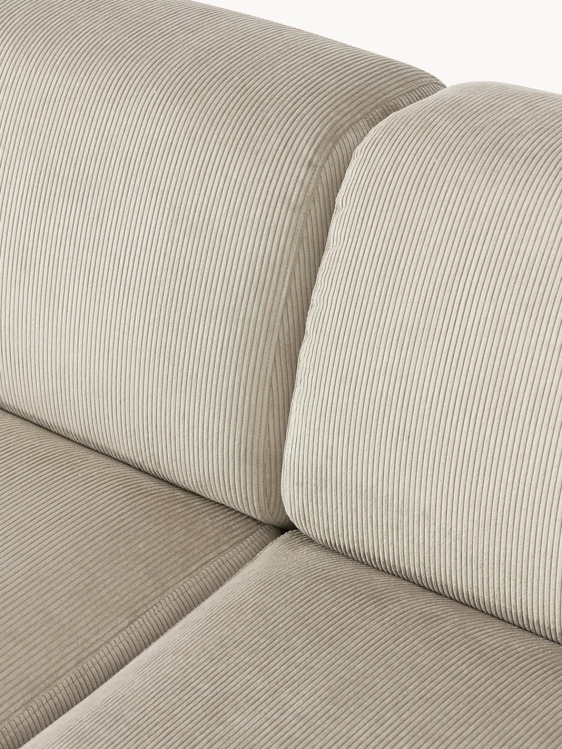 Sofás Rinconeras|Sofás>Westwing Collection Sofá rinconera longue grande de pana Melva Pana beige claro