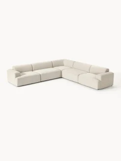 Sofás Rinconeras|Sofás>Westwing Collection Sofá rinconera longue grande Melva Tejido grueso beige claro
