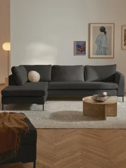 Sofás Rinconeras|Sofás>Westwing Collection Sofá rinconera Luna Tejido gris oscuro