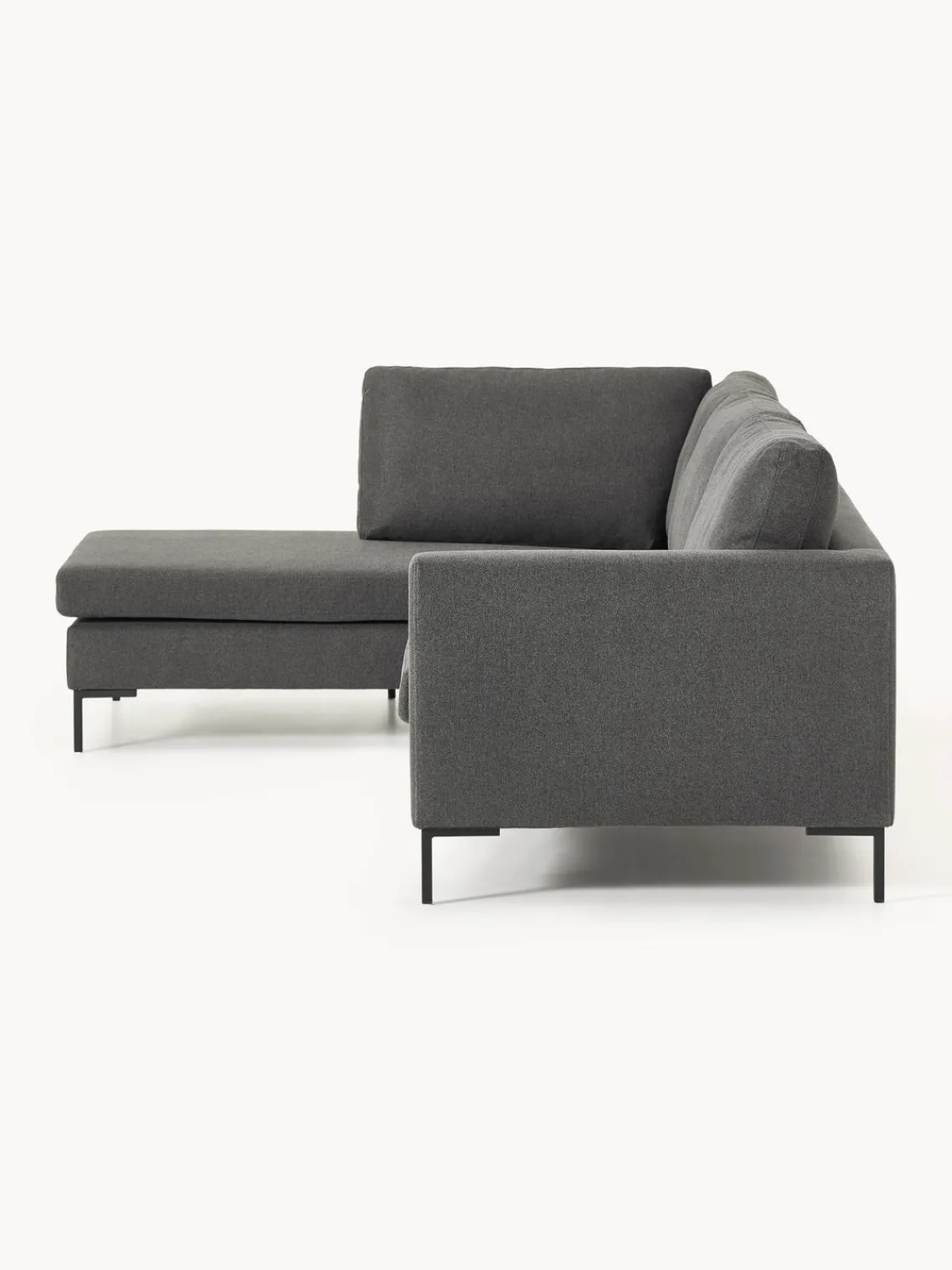 Sofás Rinconeras|Sofás>Westwing Collection Sofá rinconera Luna Tejido gris oscuro