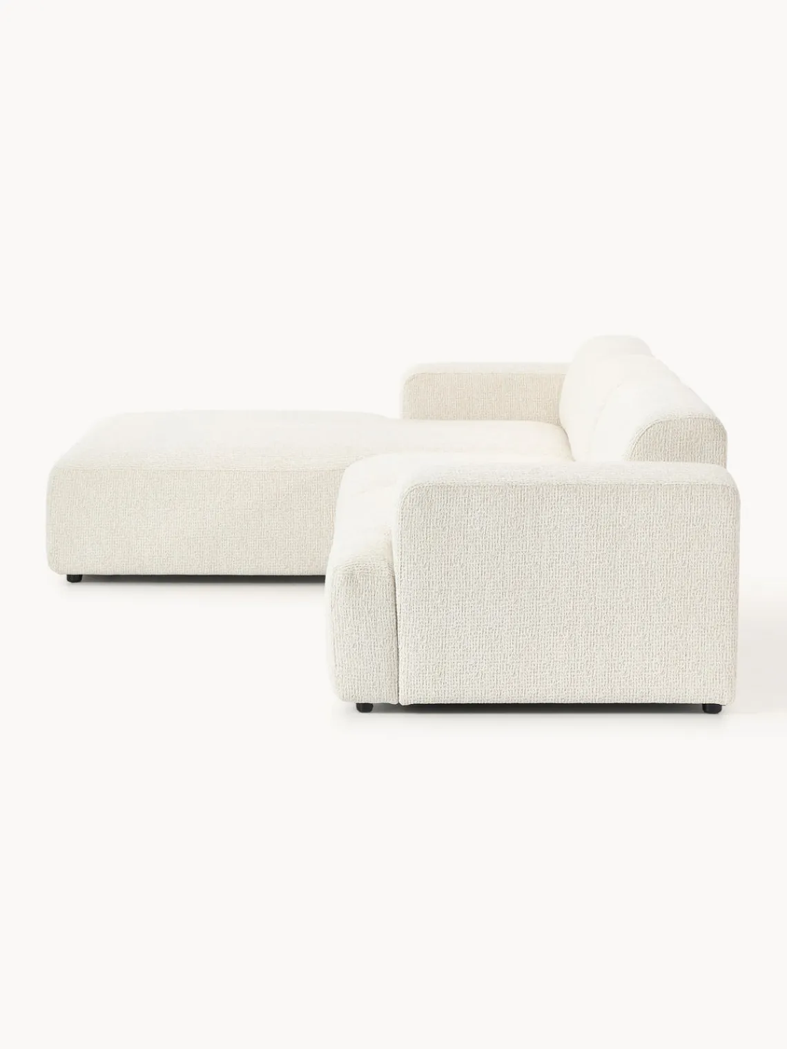 Sofás Rinconeras|Sofás>Westwing Collection Sofá rinconera Melva (4 plazas) Chenilla Off White