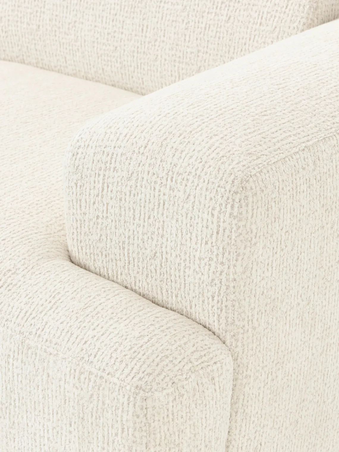 Sofás Rinconeras|Sofás>Westwing Collection Sofá rinconera Melva (4 plazas) Chenilla Off White