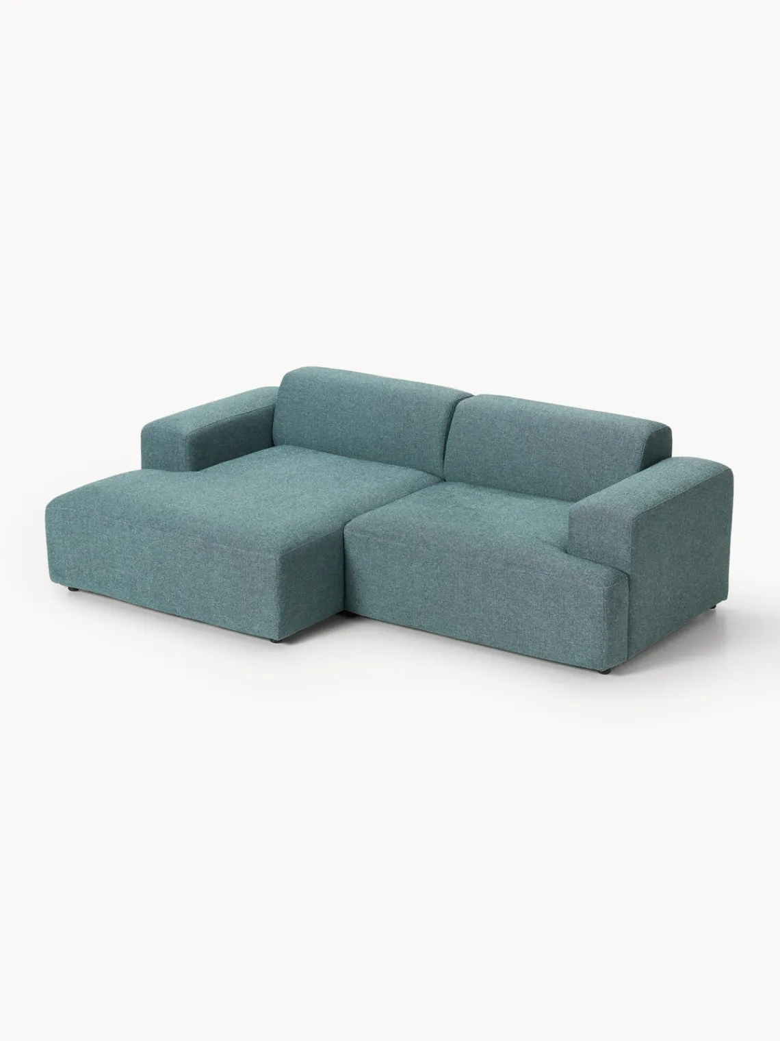 Sofás Rinconeras|Sofás>Westwing Collection Sofá rinconera Melva (3 plazas) Tejido verde turquesa