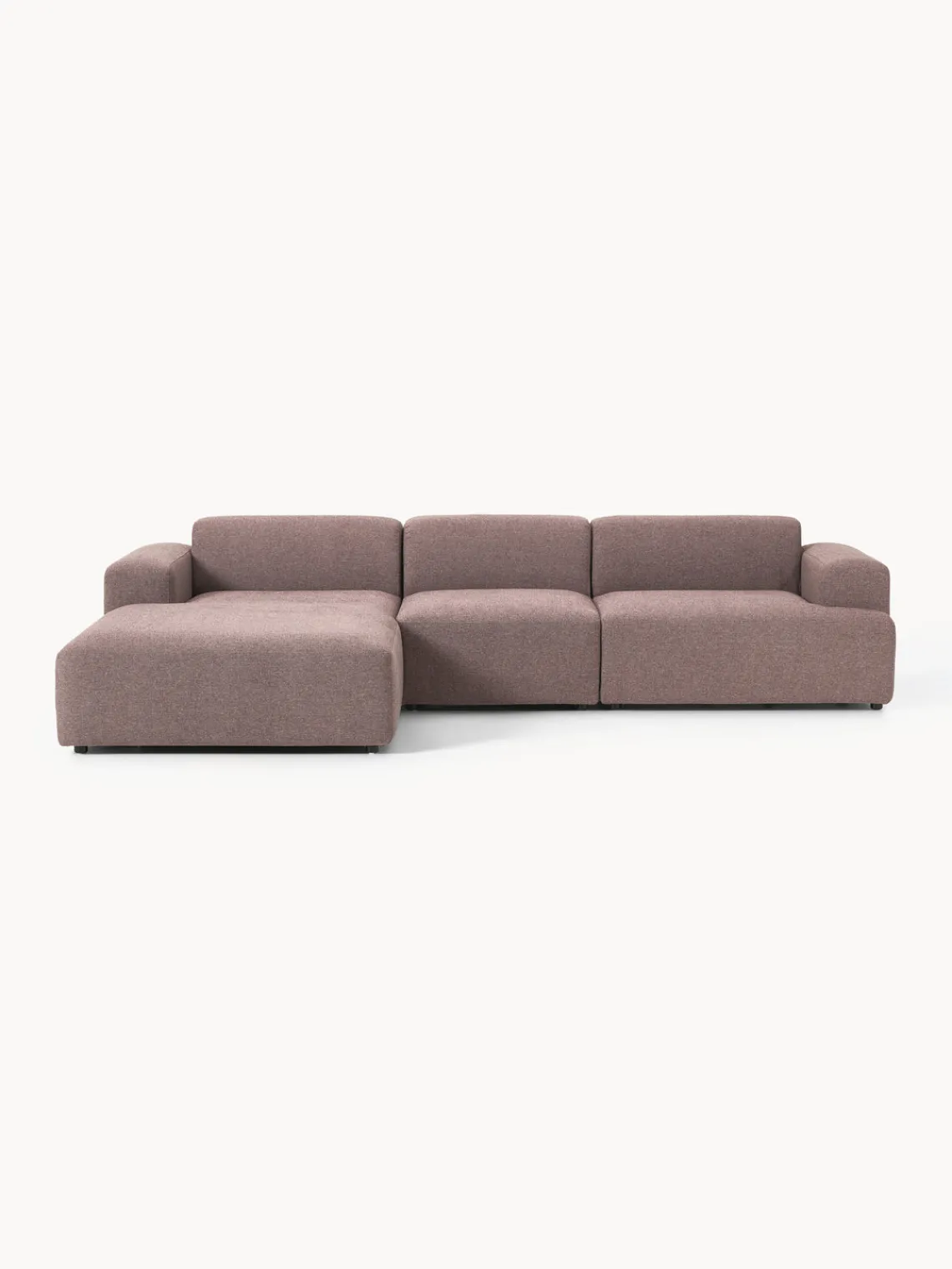 Sofás Rinconeras|Sofás>Westwing Collection Sofá rinconera Melva (4 plazas) Tejido rosa palo