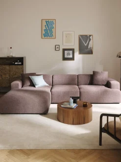 Sofás Rinconeras|Sofás>Westwing Collection Sofá rinconera Melva (4 plazas) Tejido rosa palo