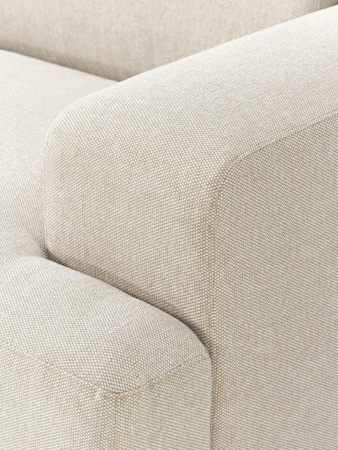 Sofás Rinconeras|Sofás>Westwing Collection Sofá rinconera Melva (3 plazas) Tejido beige claro